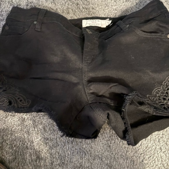 torrid Pants - Torrid Black Denim Shorts
